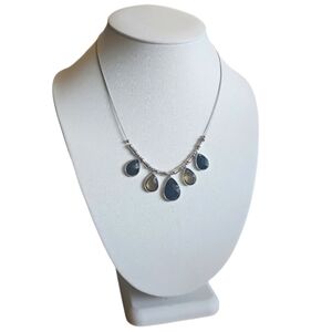 Vintage Touchstone Smoky Quartz Necklace By Guess.